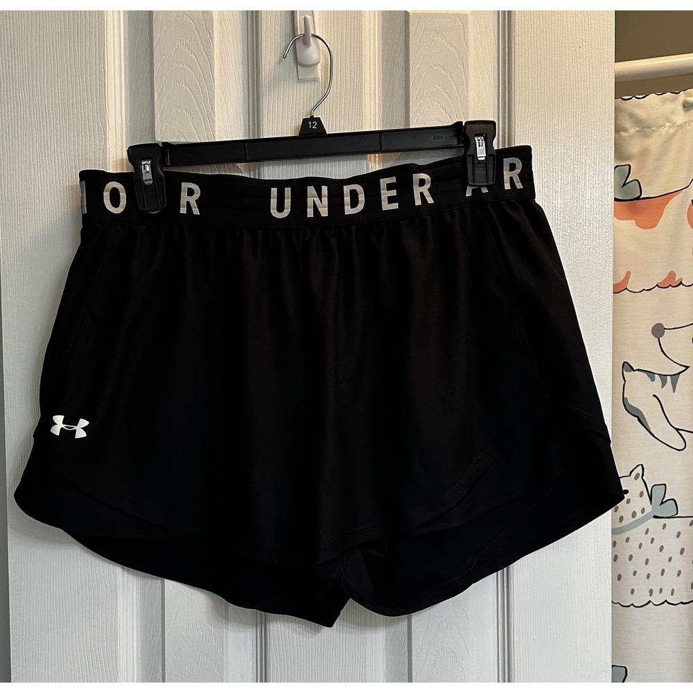Under Armour‎ Play Up 3.0 Shorts Womens Black Athletic Running Training Large